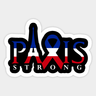 Paris Strong French Flag Eiffel Tower Support Sticker